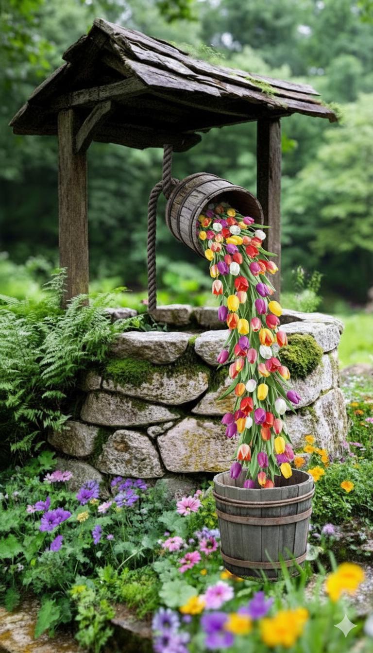 A spiritual background of a wellspring, symbolizing a source of life and encouragement.